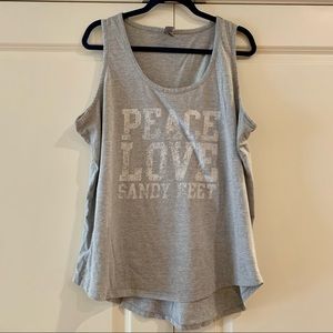 SUNMER BEACH HI LO TANK TOP